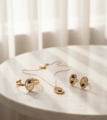 Vintage Rose Set – Classic Luxury | طقم وردة فاخر